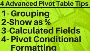 4 Advanced Pivot Table Tips in Excel