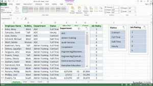 Using slicers with table data for richer filtering tools | Excel tips | lynda.com