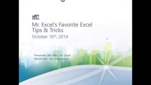 MrExcel’s Favorite Excel Tips and Tricks