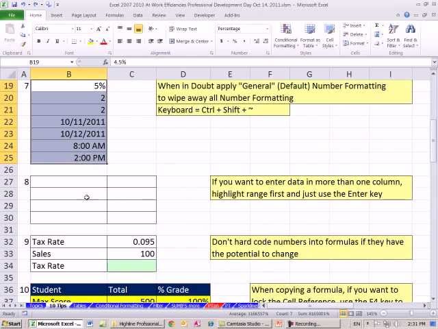 Excel 2007 / 2010 Tricks For Making Your Job Easier: HCC Professional Development Day