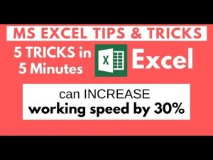 5 Amazing Excel Tips & Tricks for Speed up Work Efficiency | 5 must learn trick excel