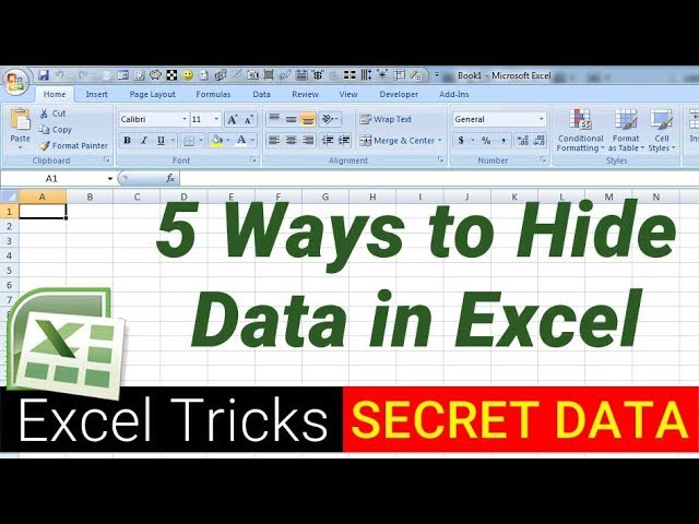5 Ways to hide data in Excel – Excel Tips and Tricks
