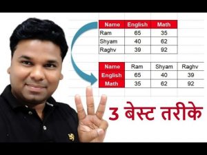 3 Best Way To Convert Rows to Columns with Transpose in Excel – Every Excel User should know Hindi