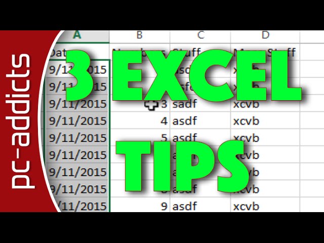 3 Quick & Easy Excel Tips