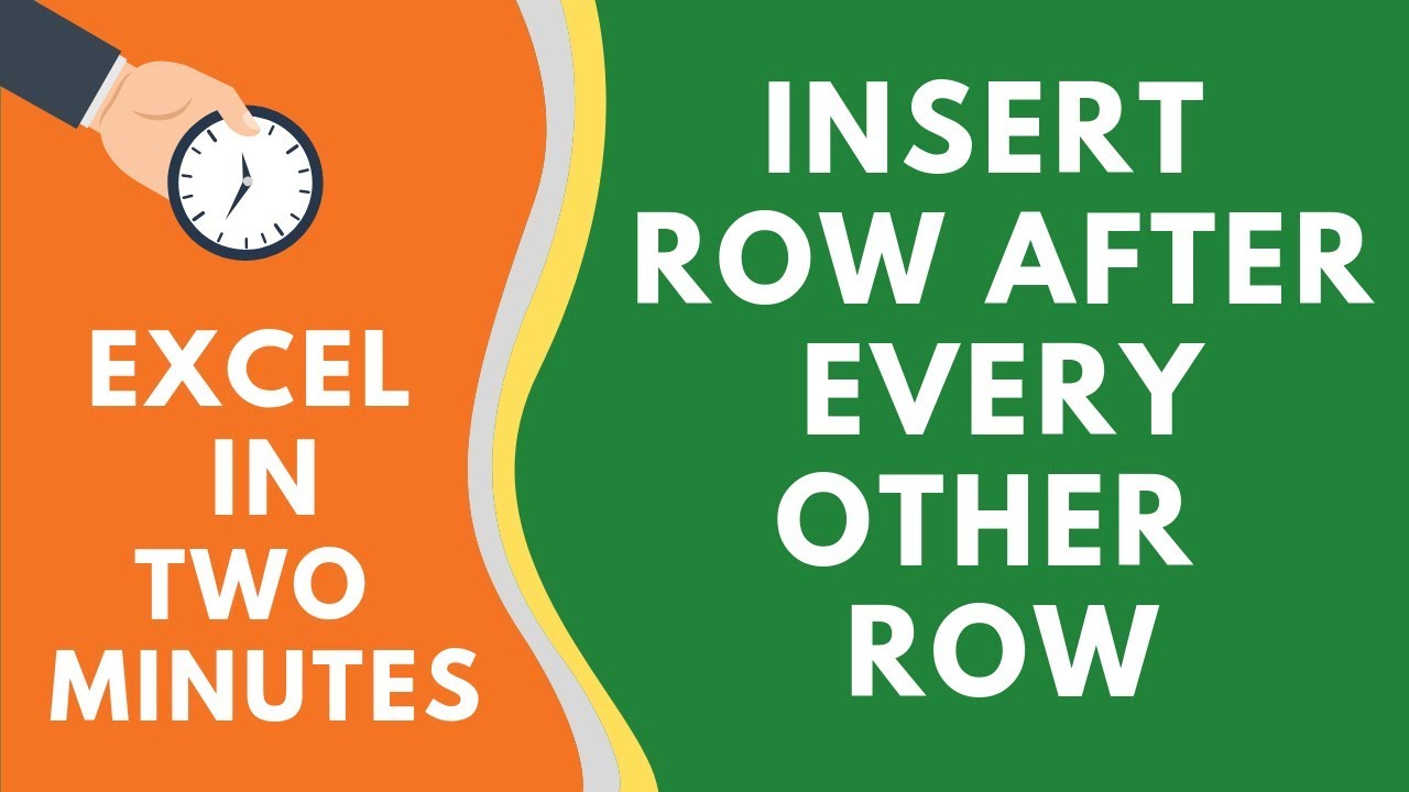 How to Insert a Row After Every Row in Excel (a really simple trick)