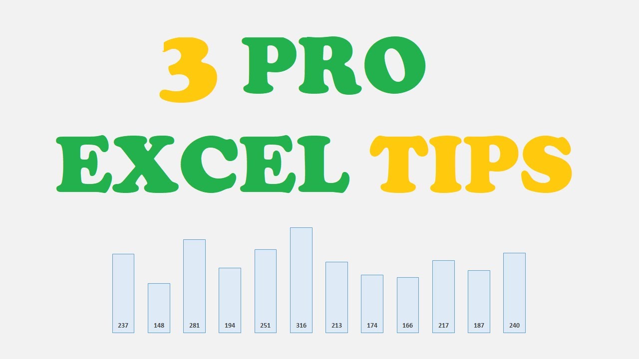 3 Pro Excel Tips You Need To Know