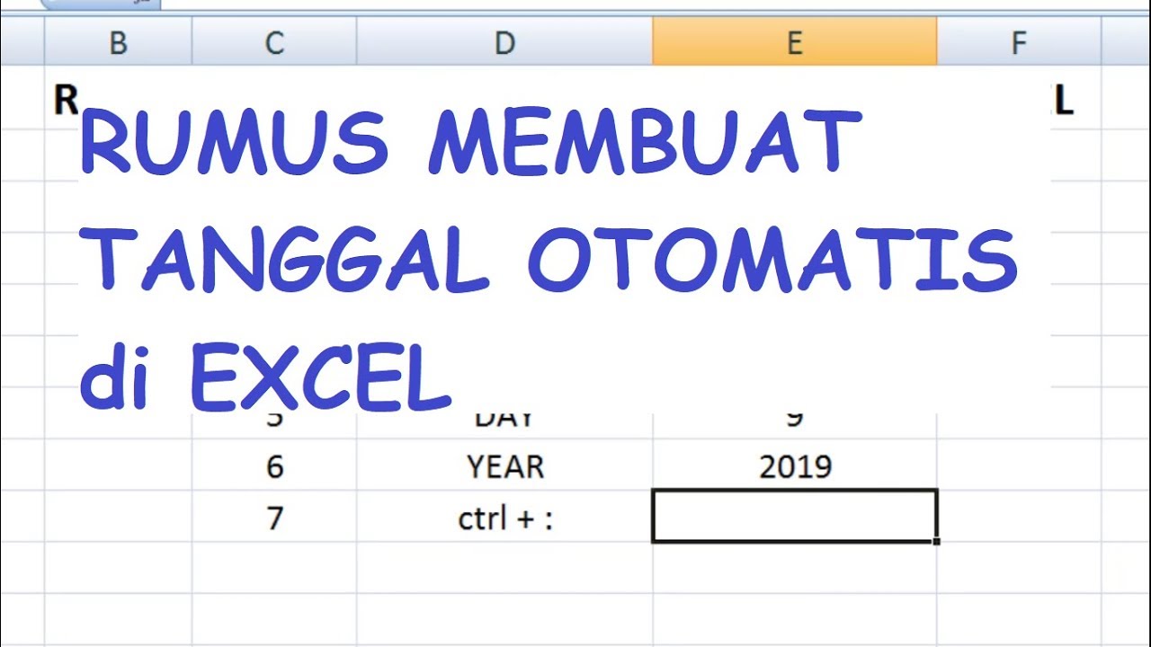 Rumus Membuat Tanggal Otomatis di Excel || Trik dan Tips Excel #geminitube