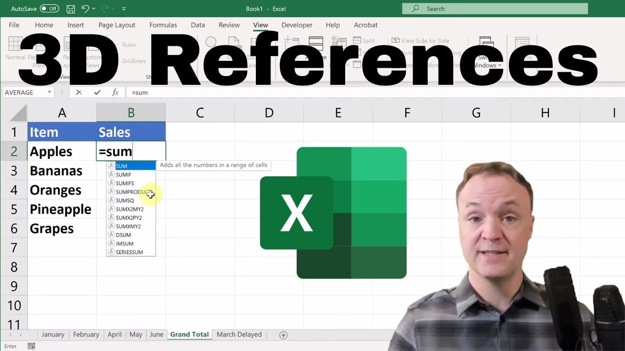 How to  QUICKLY Use 3D Formulas in Excel
