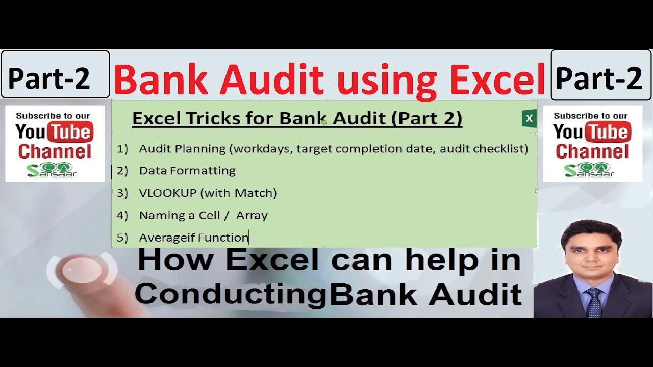 Bank Audit using Excel | Excel Tips and Tricks for Bank Audit – Part 2