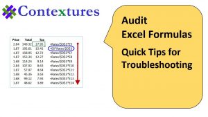 Auditing Excel Formulas – Quick Tips