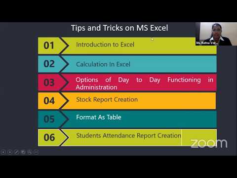 NATIONAL LEVEL WEBINAR ON “MS EXCEL – TIPS AND TRICKS” (Exclusively for Non Teaching Staff)