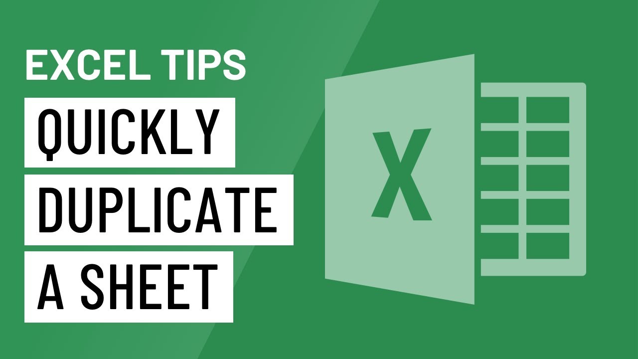 Excel Quick Tip: How to Quickly Duplicate a Sheet