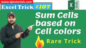 How To Sum Cells based on Background Color in Excel || Excel Tips