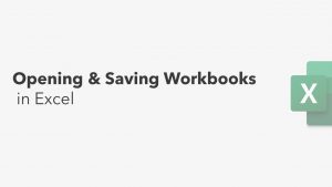 Saving & Opening a Workbook !! Excel Tips !!