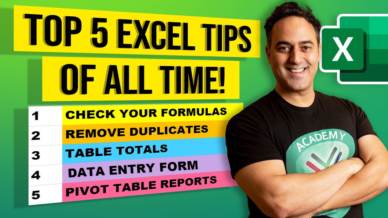 Top 5 Microsoft Excel Tips and Tricks (OF ALL TIME) – Excel Beginners to Advanced