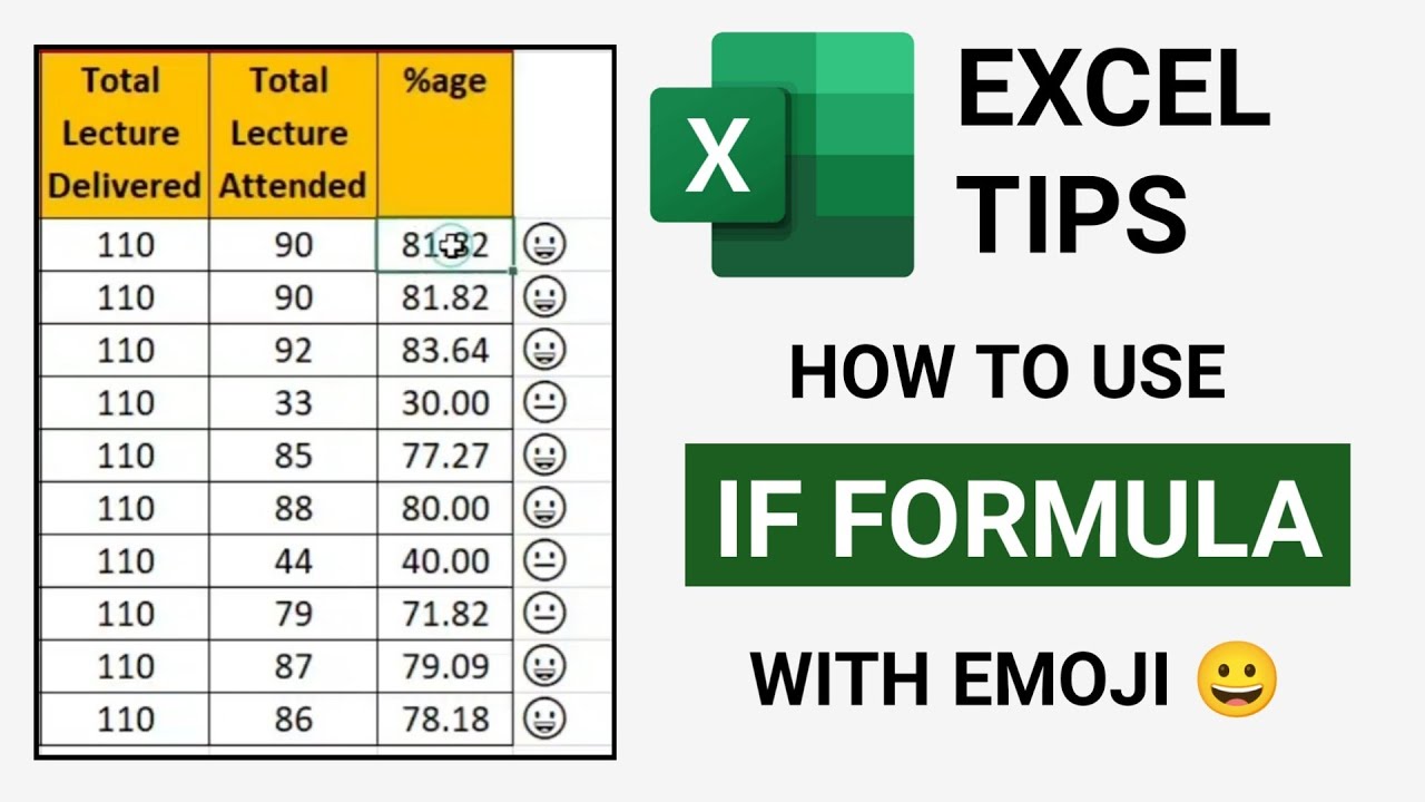#shorts | How to Use If Formula with Emoji in Excel | Excel Tips
