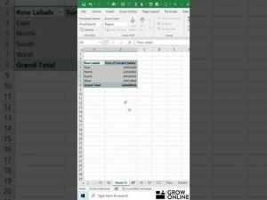MS Excel Tricks & Tips 2021 – How to Create Pivot Table in Excel  (Video 47), #Shorts