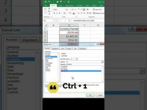 #shorts || excel currency format highlighted nagative values || excel tips and tricks || #excelshort