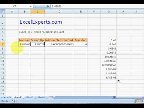 ExcelExperts.com – Excel Tips -Small Numbers in Excel