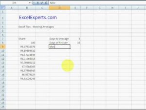 ExcelExperts.com – Excel Tips – Moving Averages