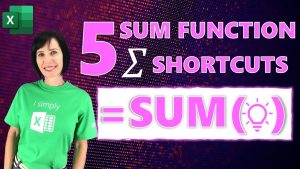 5 Excel SUM Functions Tips you MUST KNOW