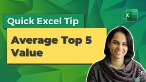 Average Top 5 (N) Values | Excel Quick Tips