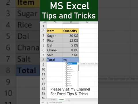 Excel new Tricks and Tips | Excel Tips and Tricks | Excel Shorts | #Short