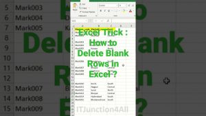 How to Delete Blank Rows in Excel ? | Excel Tips & Tricks #shorts
