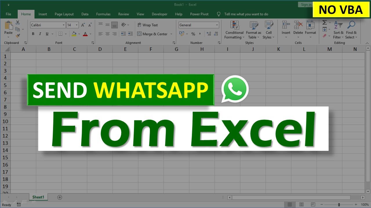 🗨  How To Send WhatsApp Message From Excel – NO VBA