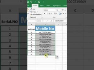 MS Excel Tips | How to enter the country code in MS Excel |#shorts