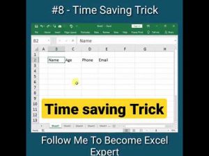 Most Useful Excel Time Saving Trick – You Show Know #excel #shorts