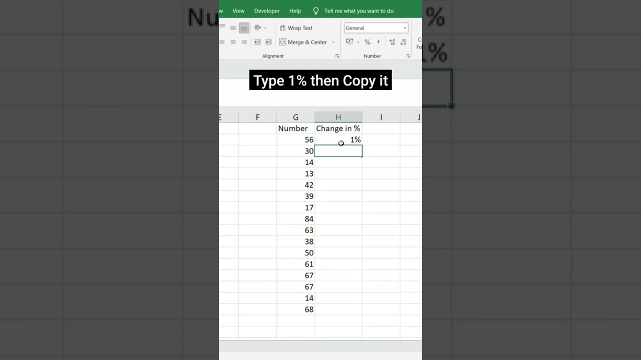 Change Normal number into Percentage % in Ms Excel | Excel Tips and And tricks