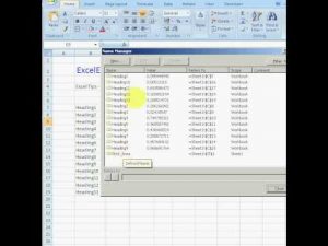 Excel Tips View, Edit and Delete range names well done XL 2007