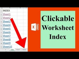 How to create Clickable Worksheet Index in Excel #excel #exceltutorial #tips #exceltips #hyperlink