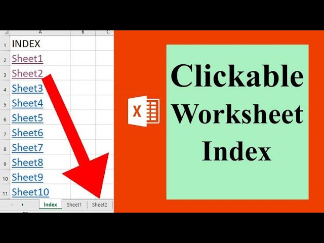 How to create Clickable Worksheet Index in Excel #excel #exceltutorial #tips #exceltips #hyperlink