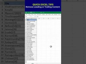 #shorts | Remove Leading or Trailing Content | Quick Excel Tips