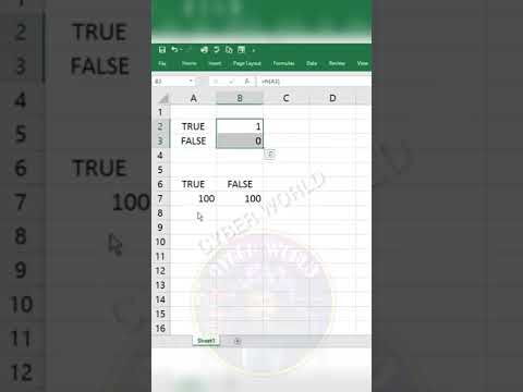 Do You Know True & False have own value | Excel tips & tricks | #shorts #excel