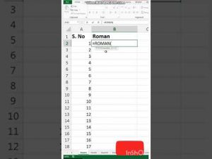 Excel trick – 117 | Convert Text into Roman Numerals #shorts #excel #exceltips #exceltutorial #tips