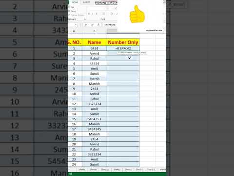 Extract Numbers form data – IFERROR function (most usable function) #shorts #excel #exceltips #if