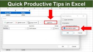Quick Productive Tips in Microsoft Excel