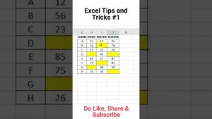 Excel Tips and Tricks #1 | Learn Magic tricks in Excel | #shorts | #excel | #grow_with_skills