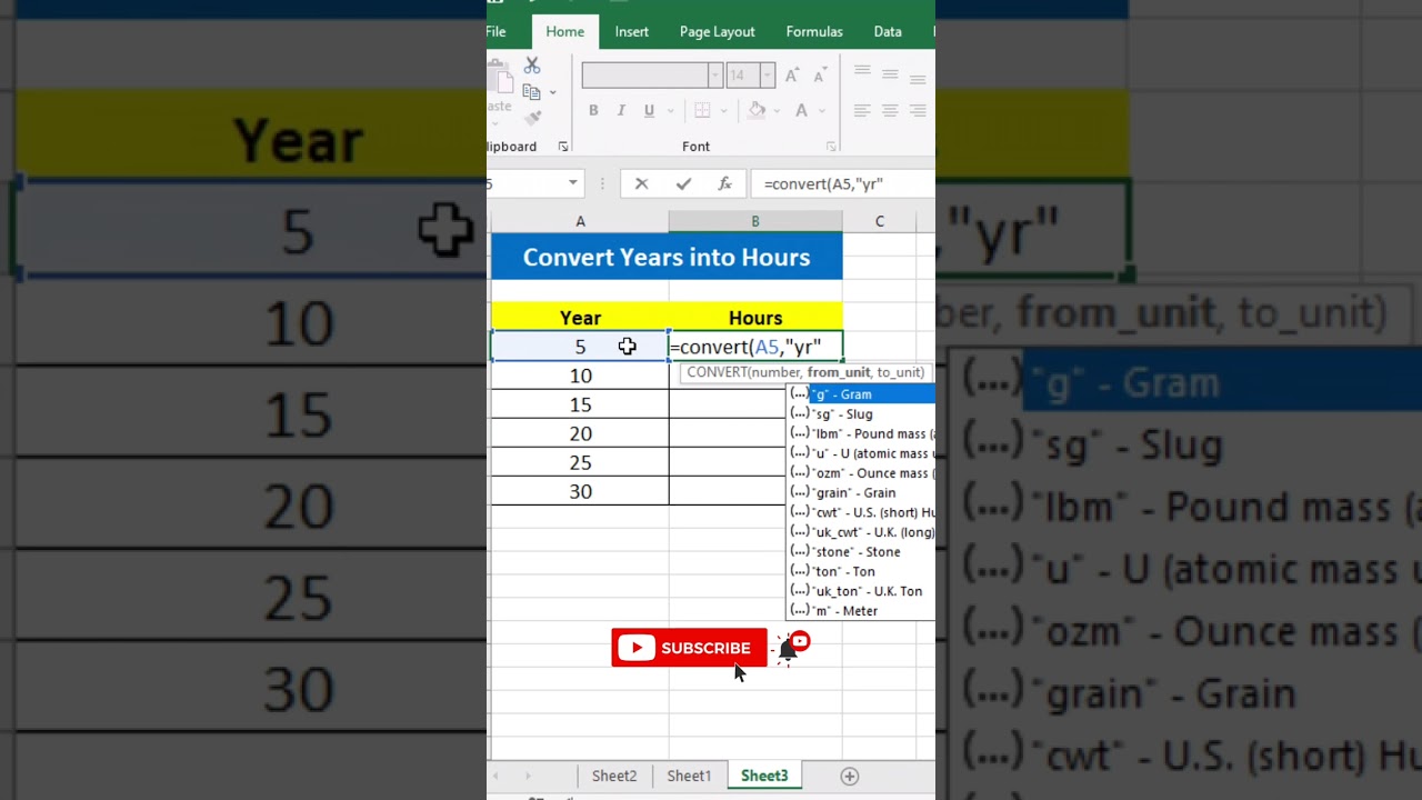 Excel tips #shorts