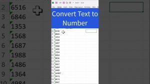 Convert Text to Number in Excel – part 1| Excel Tips and tricks | #shorts