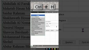 Excel Ctrl + H Button Magic ðŸ’¥ MS Excel Tips and Tricks