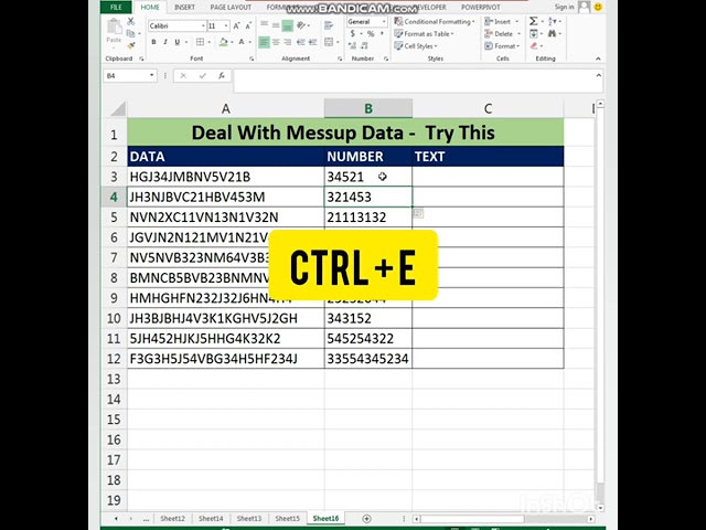 Sortout Messy Data by Flash Fill #shorts #excel #exceltips #tips #exceltutorial #education