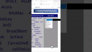 Clean Messy Data Part 8 | Trim and Proper Function | Excel Tips and tricks | #shorts
