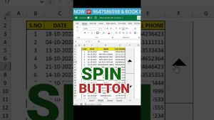 Connect Your Data With Spin Button | Excel Tips & Tricks | Excel Hacks