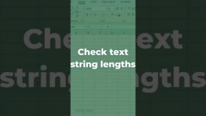 Check text string lengths in excel | Ms excel tips and tricks #excel #shorts