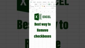 Excel Easy Tip🔥Best Way To Remove Checkboxes ☑️In Excel #shorts #viral #short #exceltips