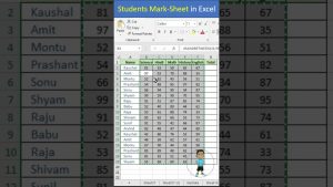 Excel Interview Question Students Marksheet in Excel #excel #exceltips #exceltutorial #msexcel